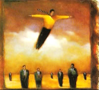 Flying in a lucid dream